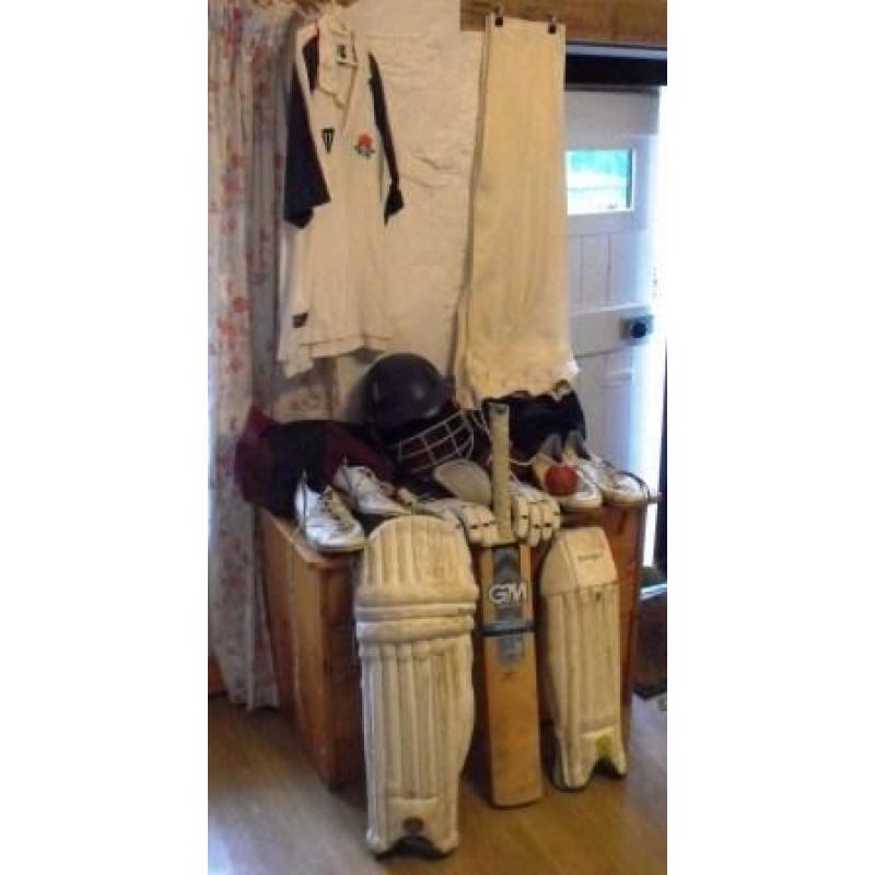Cricket Gear 11 items - end of my playing days as a wicket keeper batsman!