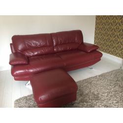 Red leather sofas for sale