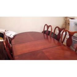 Vintage Dining Table & 6 Chairs
