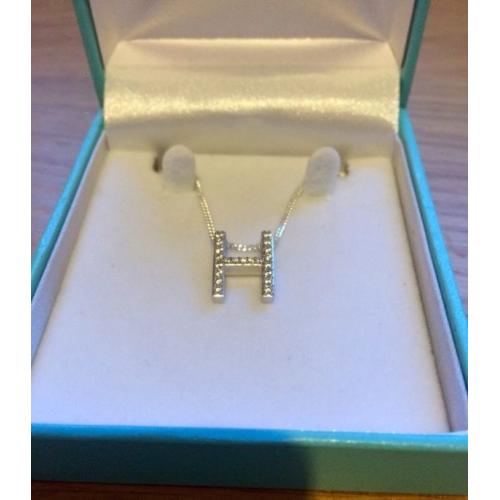 Sterling Silver H Necklace