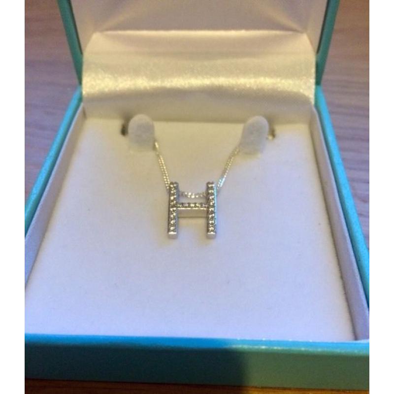 Sterling Silver H Necklace