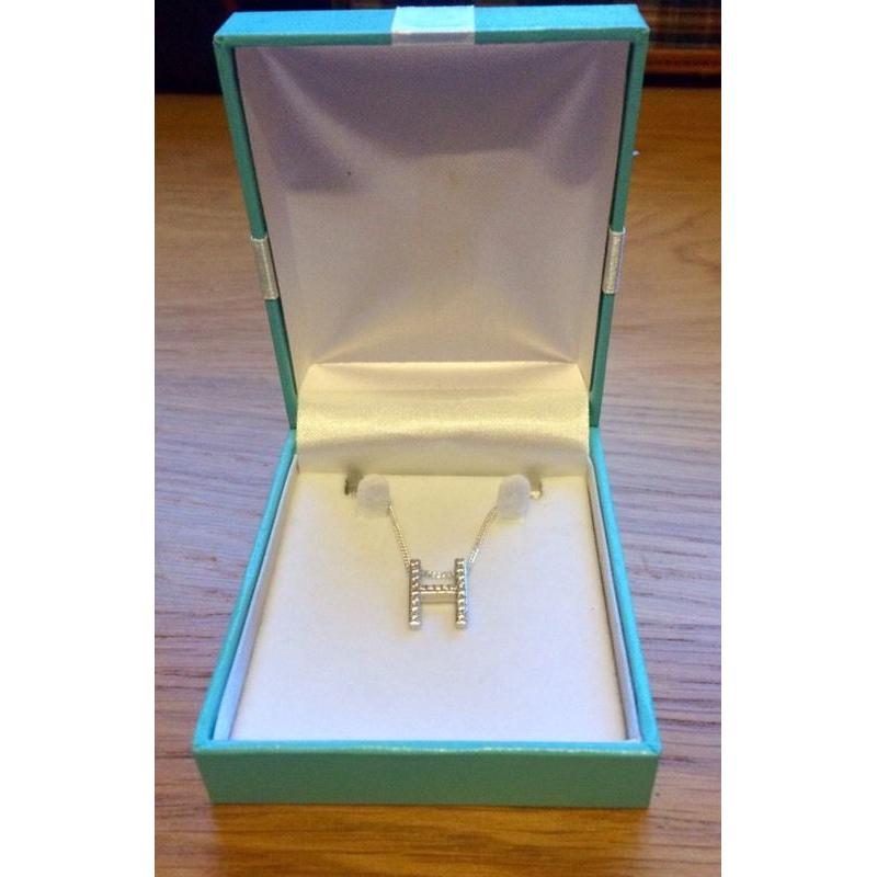 Sterling Silver H Necklace
