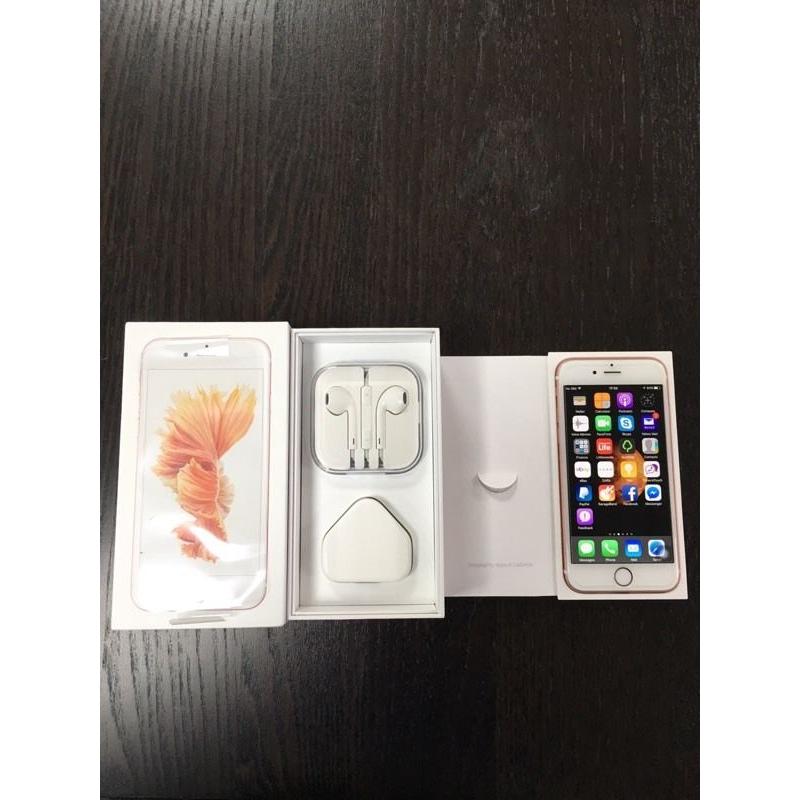Apple iPhone 6s Rose Gold ,mint A+ condition like new 128gb storage
