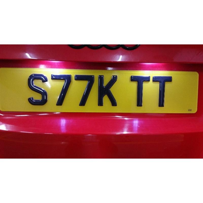 CHERISHED PRIVATE NUMBER PLATE S77K TT NUMBER PLATE FOR SALE