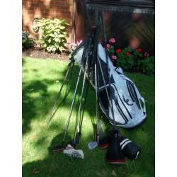 white benross golf carry bag with pop out legs