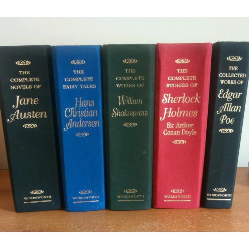 Various hard back books