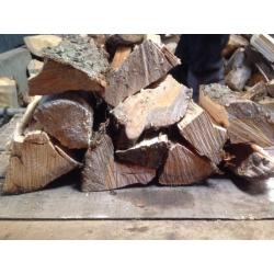 Split firewood logs