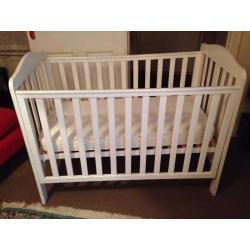 Mothercare Cot Bed + Mothercare Mattress
