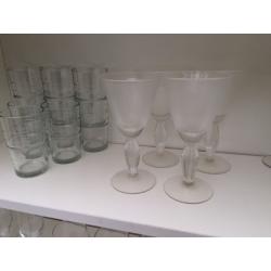 Selection of 24 various glasses