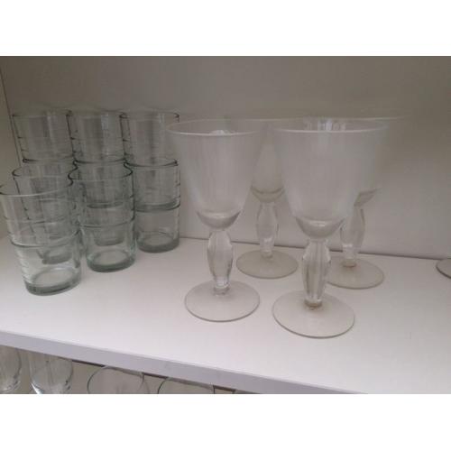 Selection of 24 various glasses