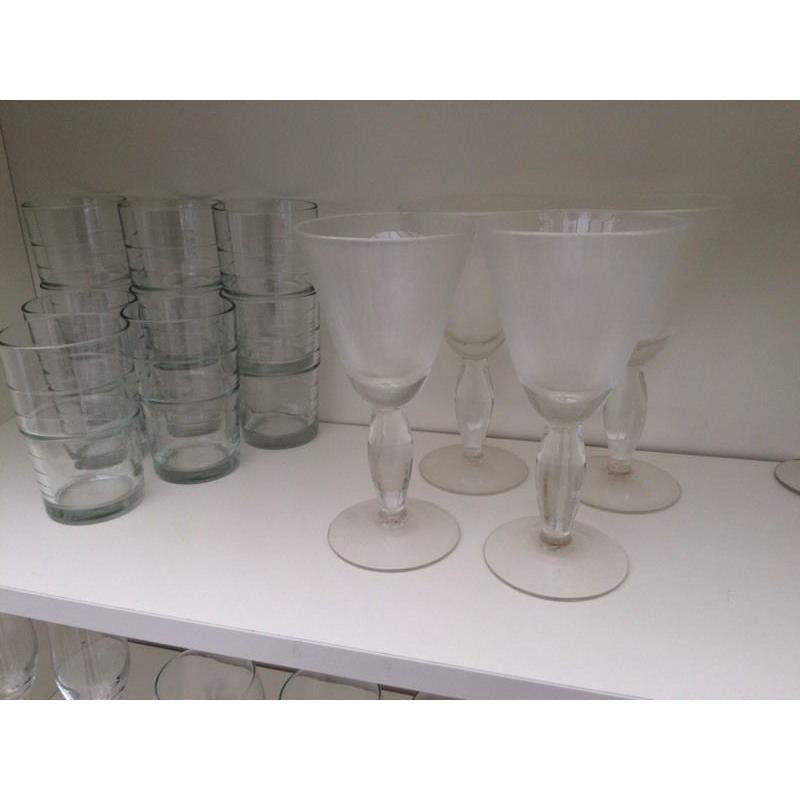 Selection of 24 various glasses