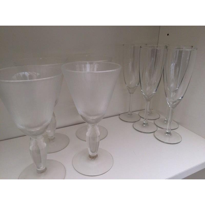 Selection of 24 various glasses