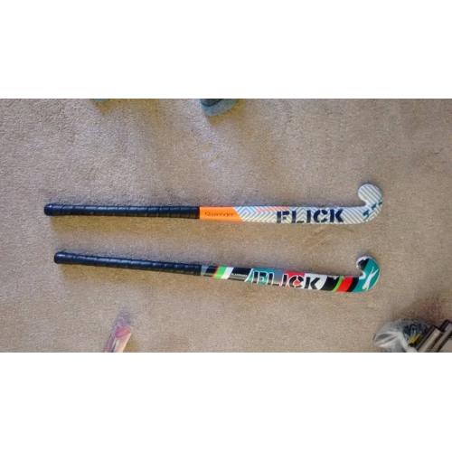 2 Wooden hockey sticks - Used - Free for collection