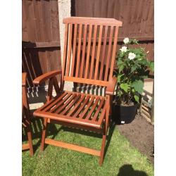 4 Fully Reclining Solid Chairs