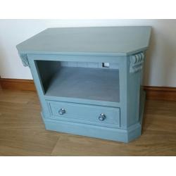 Solid Pine TV Unit painted in Annie Sloan Duck Egg Blue