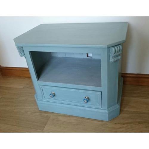 Solid Pine TV Unit painted in Annie Sloan Duck Egg Blue