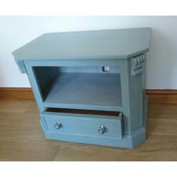 Solid Pine TV Unit painted in Annie Sloan Duck Egg Blue
