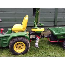 Kids ride on pedal John Deere tractor go kart