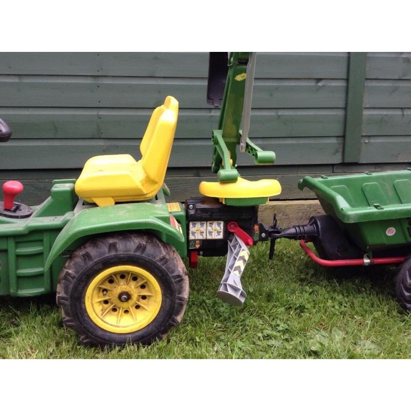 Kids ride on pedal John Deere tractor go kart