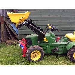 Kids ride on pedal John Deere tractor go kart