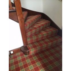 Good Quality Tartan Carpets - 5 years old