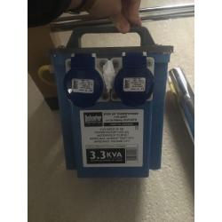 Defender 3.3kVA step up transformer 2x outlets never used