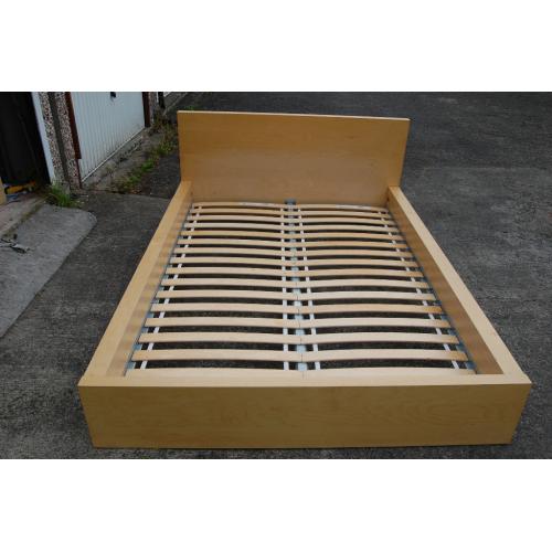 IKEA MALM Bed frame, white stained oak veneer