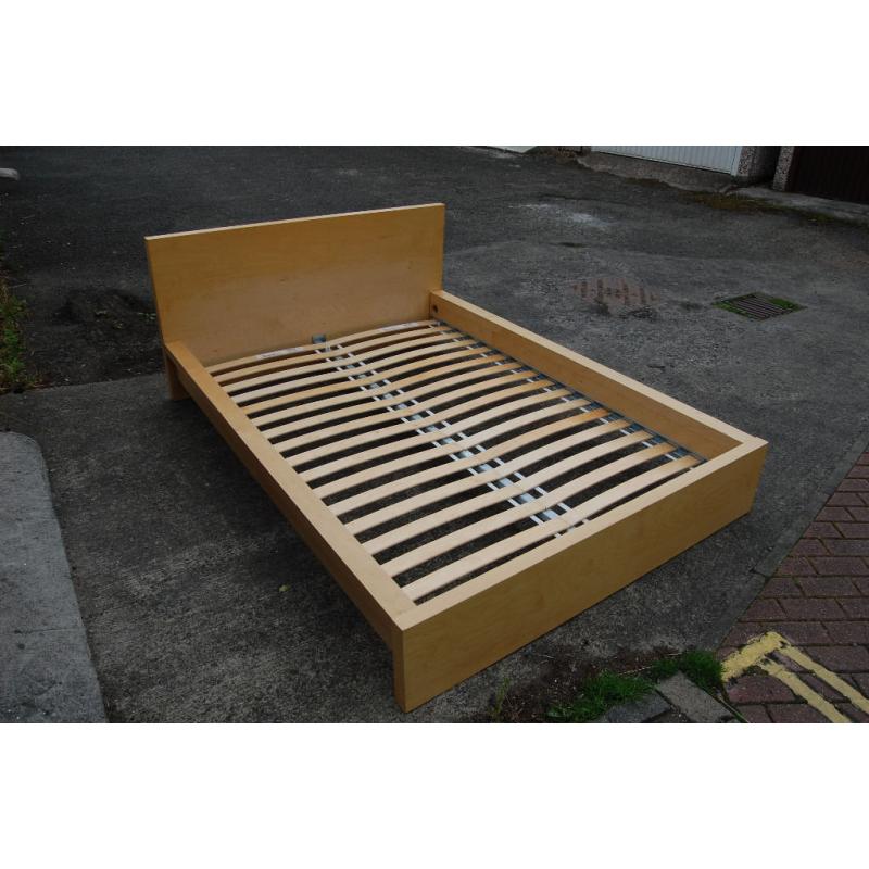 IKEA MALM Bed frame, white stained oak veneer