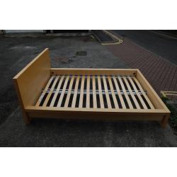 IKEA MALM Bed frame, white stained oak veneer