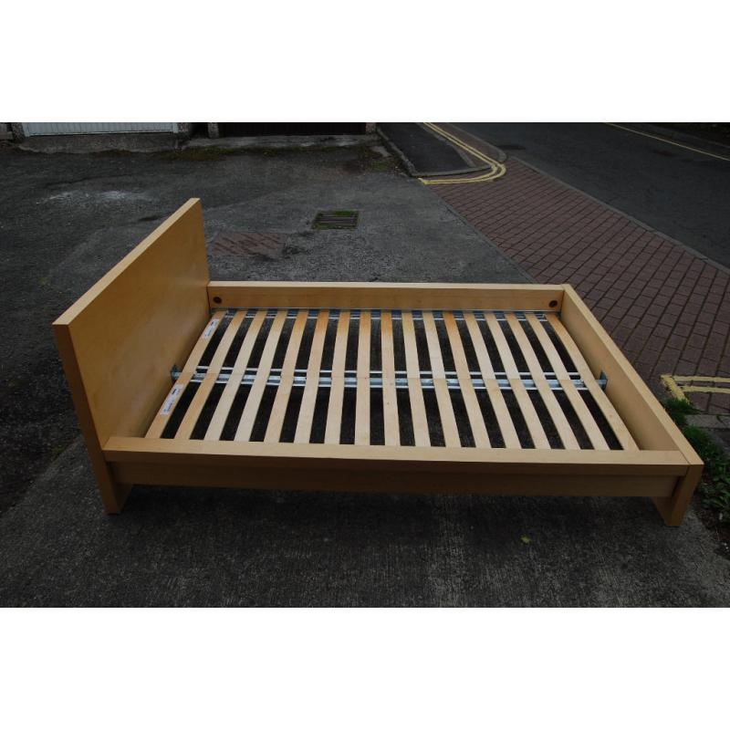 IKEA MALM Bed frame, white stained oak veneer