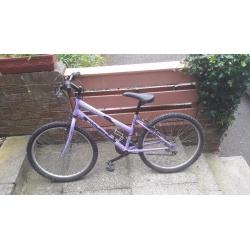 Girls purple bike