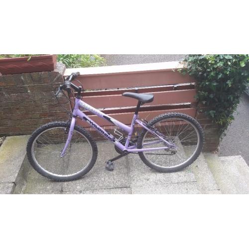 Girls purple bike