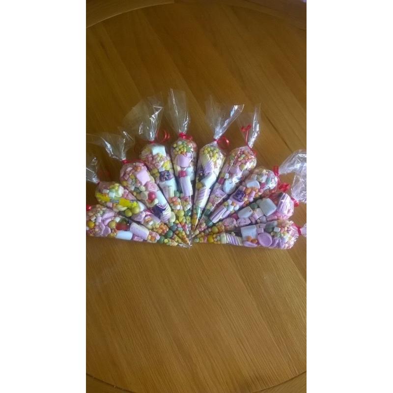 Job lot 100 pre filled sweet cones