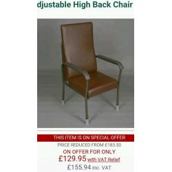 High backed chair