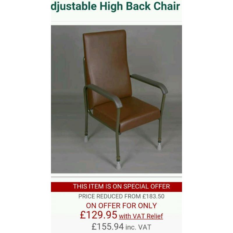 High backed chair