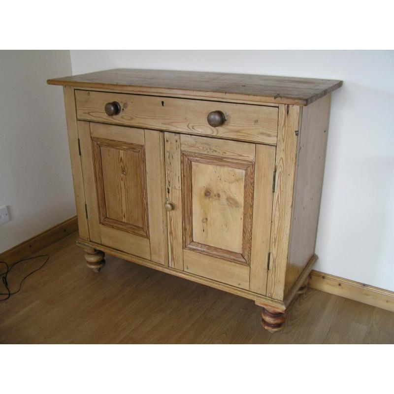 Antique pine dresser base/ cupboard