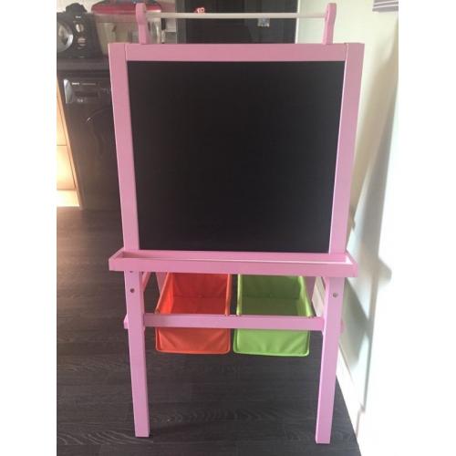 Pink wood easel
