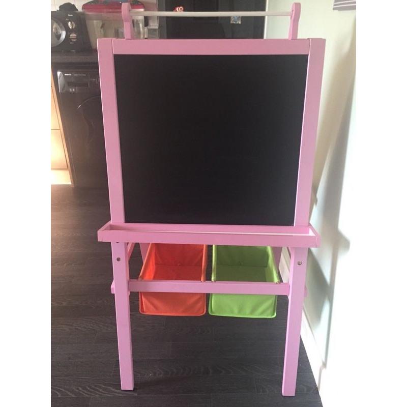 Pink wood easel
