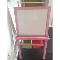 Pink wood easel