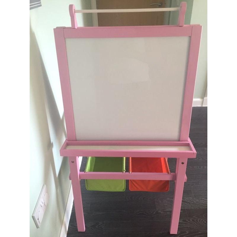 Pink wood easel