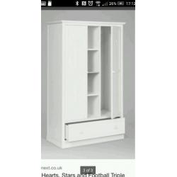 Next White Wardrobe Heart Design