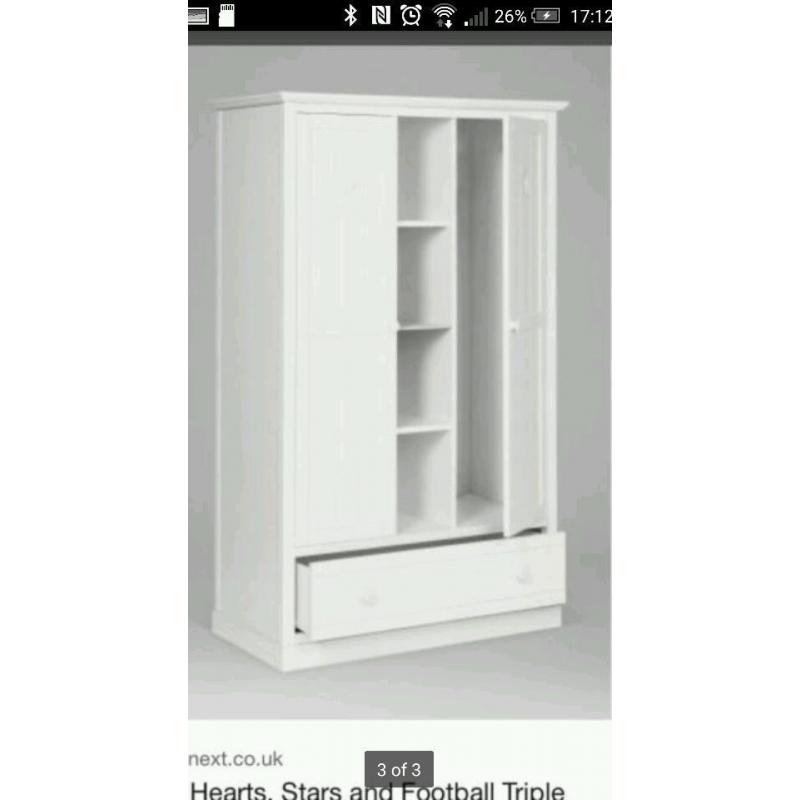 Next White Wardrobe Heart Design