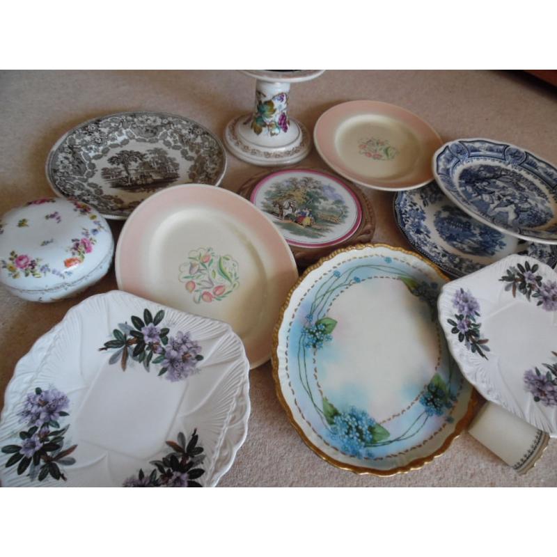 Lot of antique ceramics, china and more, clarice cliff, susie cooper, limoges, victorian stall fair