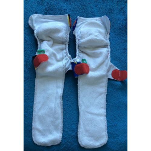 2 unusual design (used) tots bots easyfit Reuseable nappies