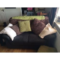 Three and two seater sofas