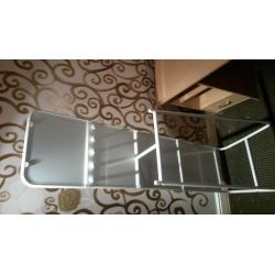 As new tall large size free standing mirror with hanging rail white