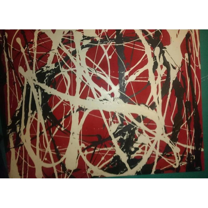 Original c,Ash abstract painting