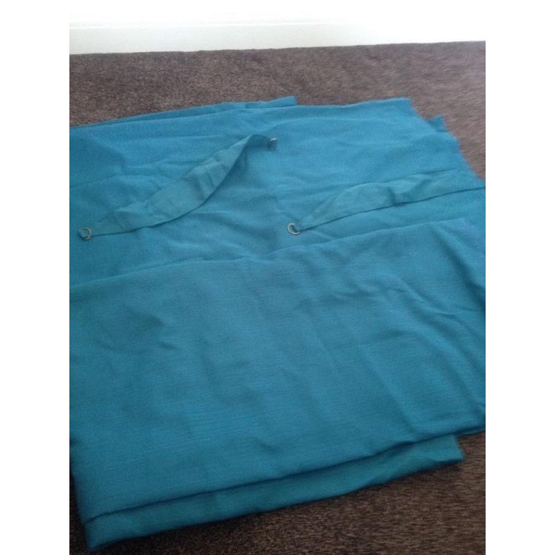 Brand new turquoise bed room curtains