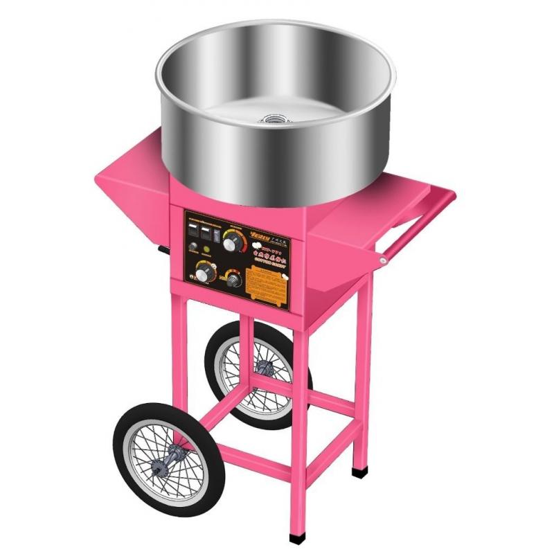 Candy Floss Machine Cart Pink Cotton Candyfloss Sugar Maker Commercial Electric