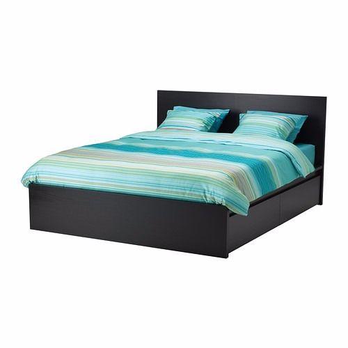 Ikea Double Bed with 4 Storage Drawers